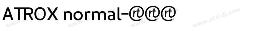 ATROX normal字体转换 ATROX normal字体转换